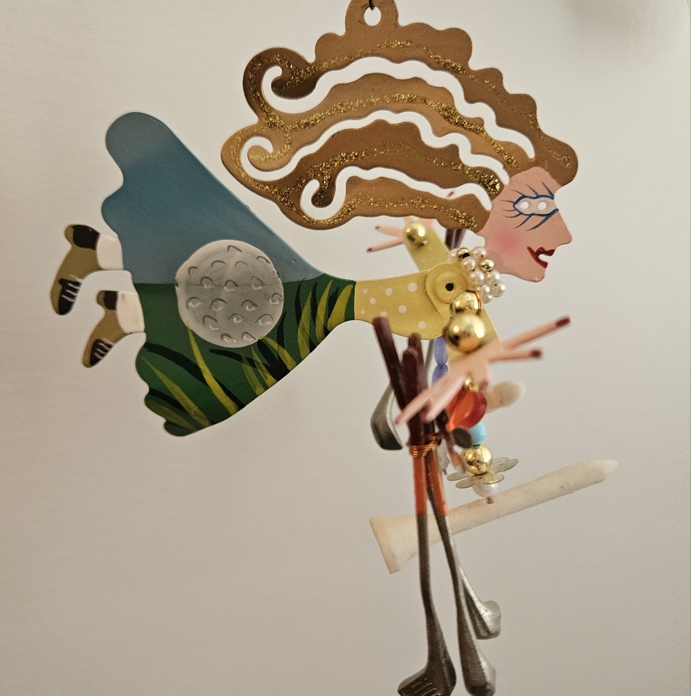 Karen Rossi lady golfer ornament